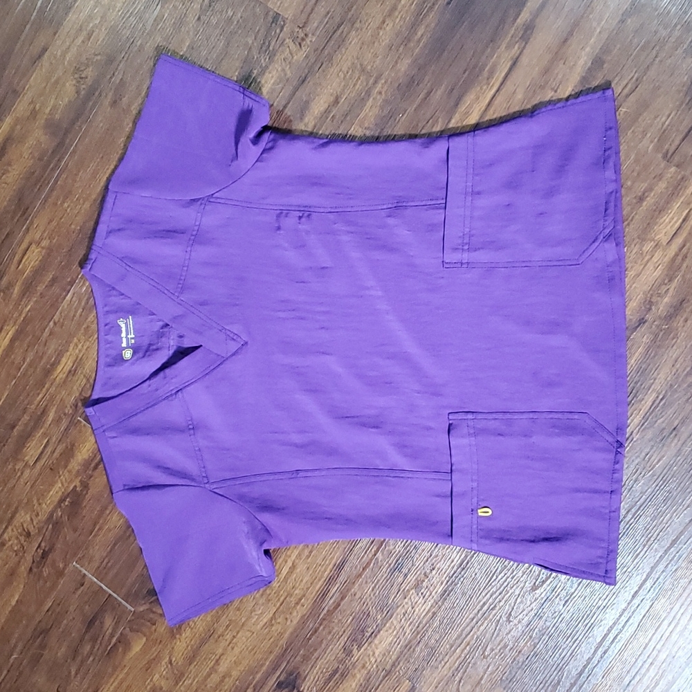 Women's Four Stretch 4 Purple Scrub Top and Pants Size Medium